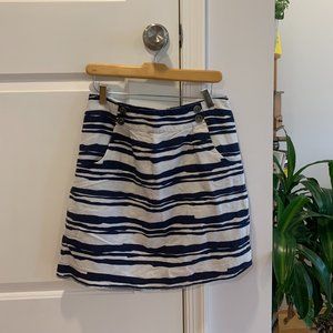 Merona (size 8) blue and white skirt